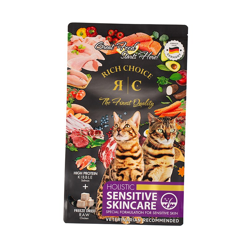 Sac de papier d'aluminium de nourriture pour chat