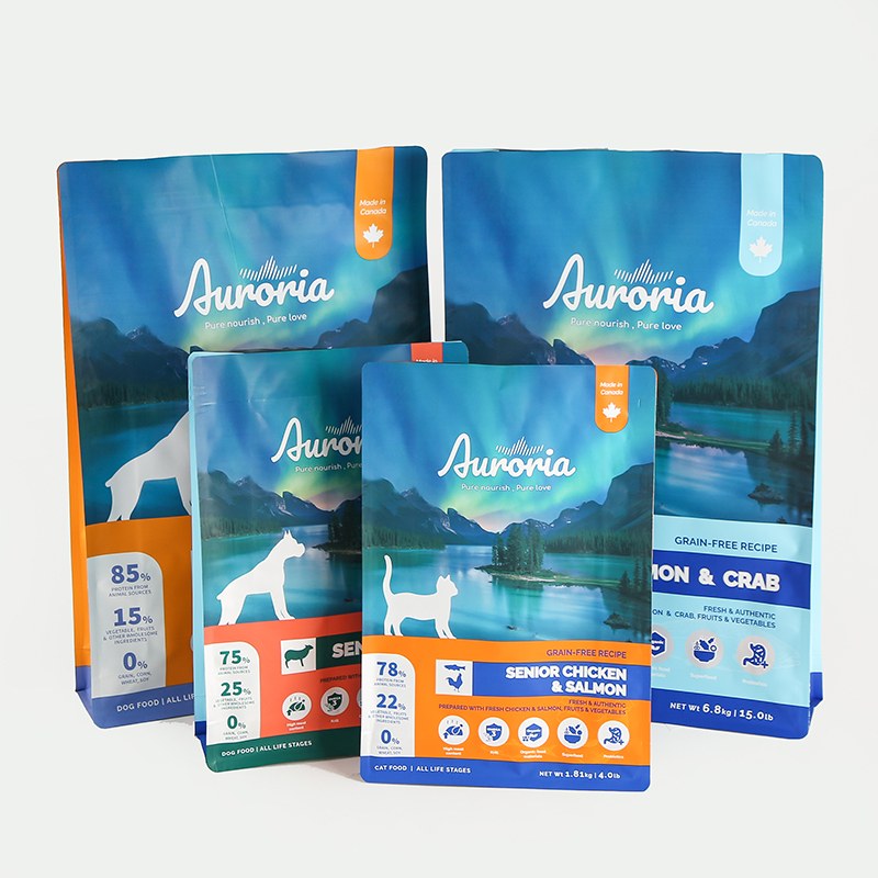 Sac de nourriture pour chien avec fermeture éclair