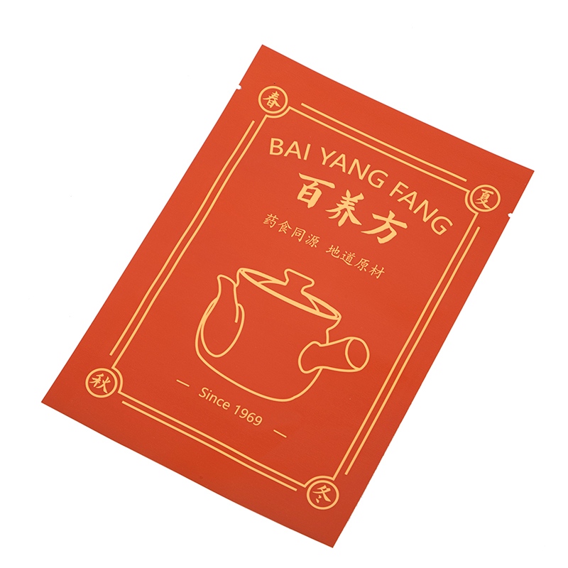 Sachet de thé avec fermeture éclair